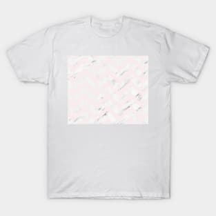 Blush and marble geometric chevron T-Shirt